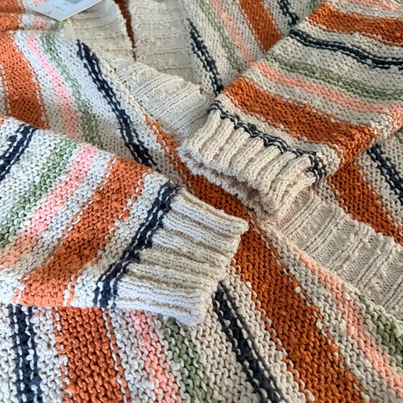 NWT Billabong Bring it together multicolor open weave crossover sweater, S - Picture 9 of 13